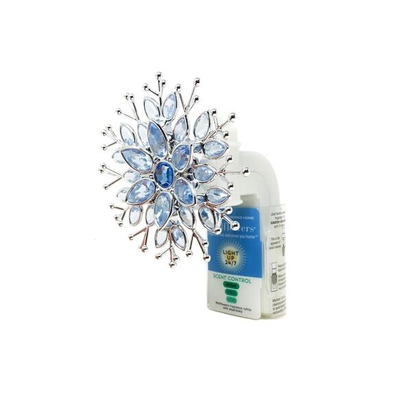 BLUE SNOWFLAKE SCENT CONTROL NIGHTLIGHT WALLFLOWER PLUG BY BATH & BODY WORKS - Picture 2 of 2